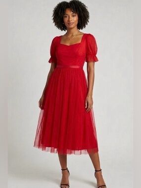 Ivy City Co Red Tulle Ballerina Dress